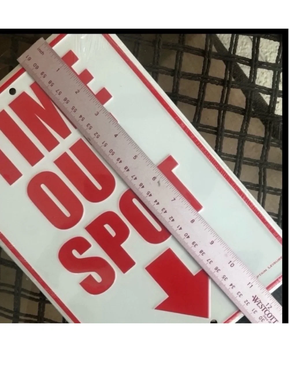 TIME OUT SPOT metal sign NWT funny sign Fun wall decor dorm garage man cave bar